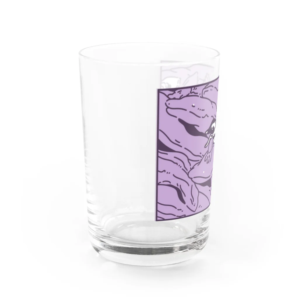 ナイロドノのぎゅうぎゅうオオサンショウウオ　ラベンダー Water Glass :left