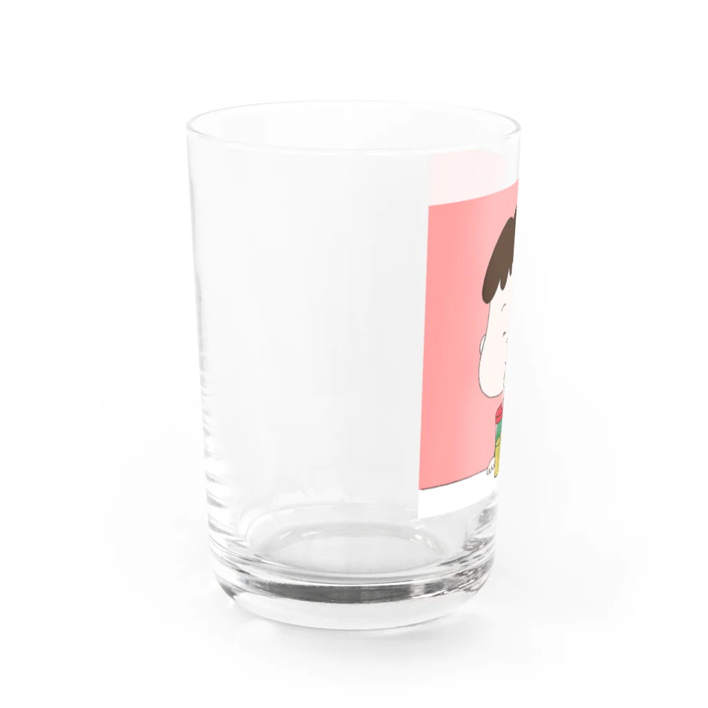 ふるやまなのジュースを飲むこうくん Water Glass :left