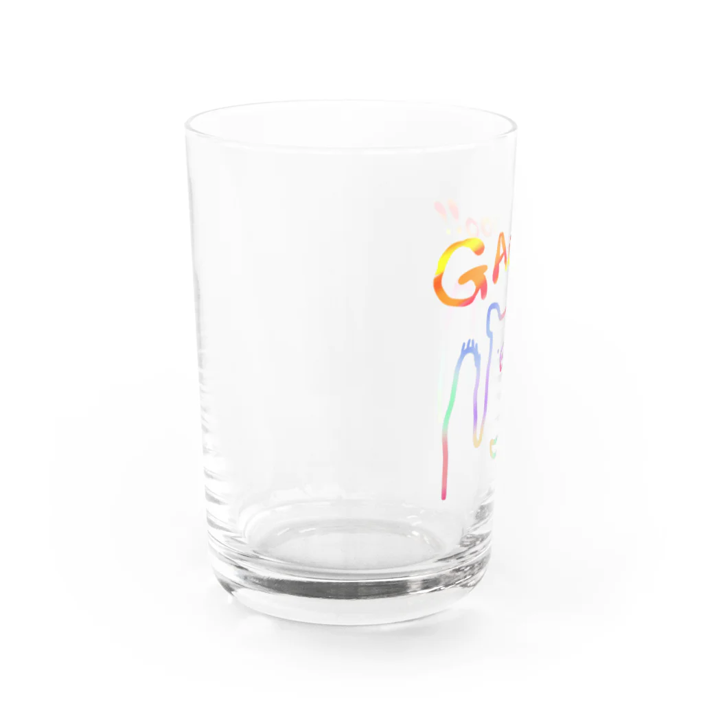 そらいろもようのくま。(カラフル) Water Glass :left