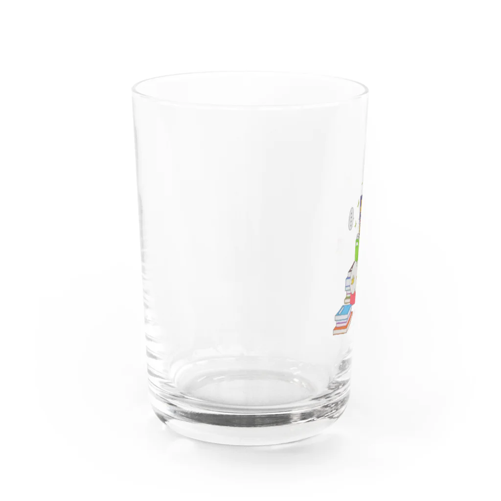 猫戦士のお店のしっかり者のぺんニャン軍曹 カラー Water Glass :left