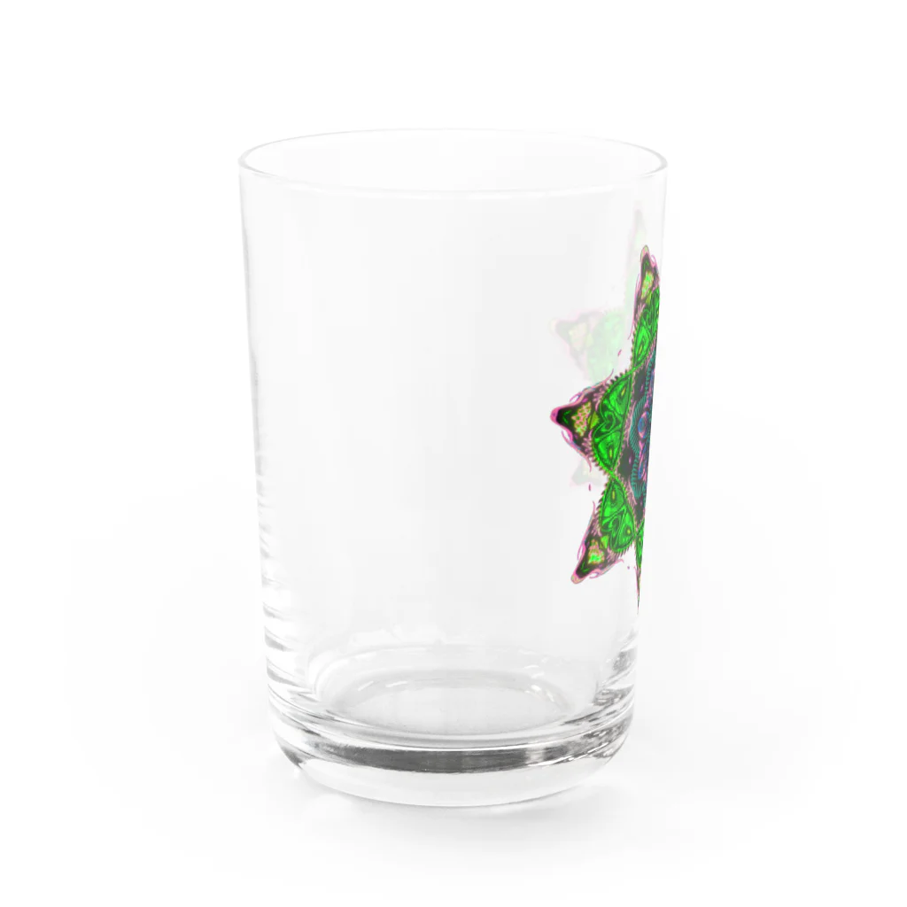 Maniac Labのサイケデリック　逆さ七芒星 Water Glass :left