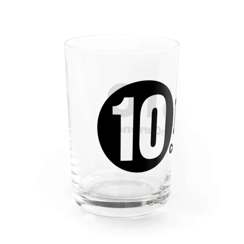 10BTCの10BTC(Black-Logo) Water Glass :left