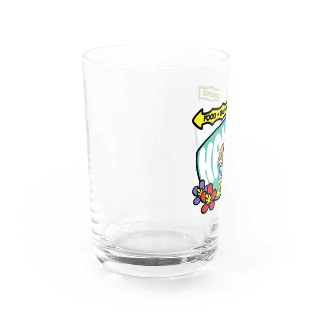 ハワイが大好きな女の子『HENOHENO MAPPY』のハレイワ看板(ハワイを愛するあなたへ) Water Glass :left