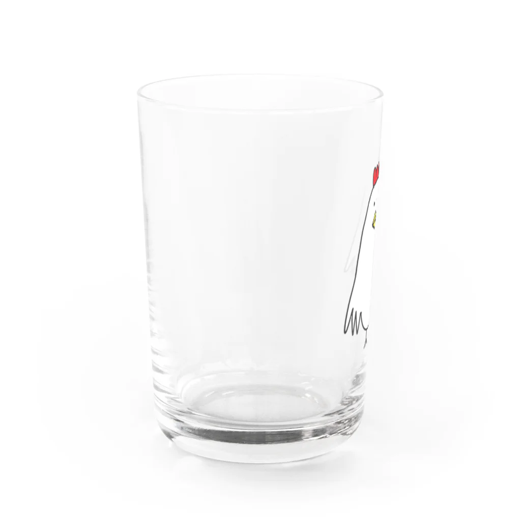 どんどんはうすのにわとりさん Water Glass :left