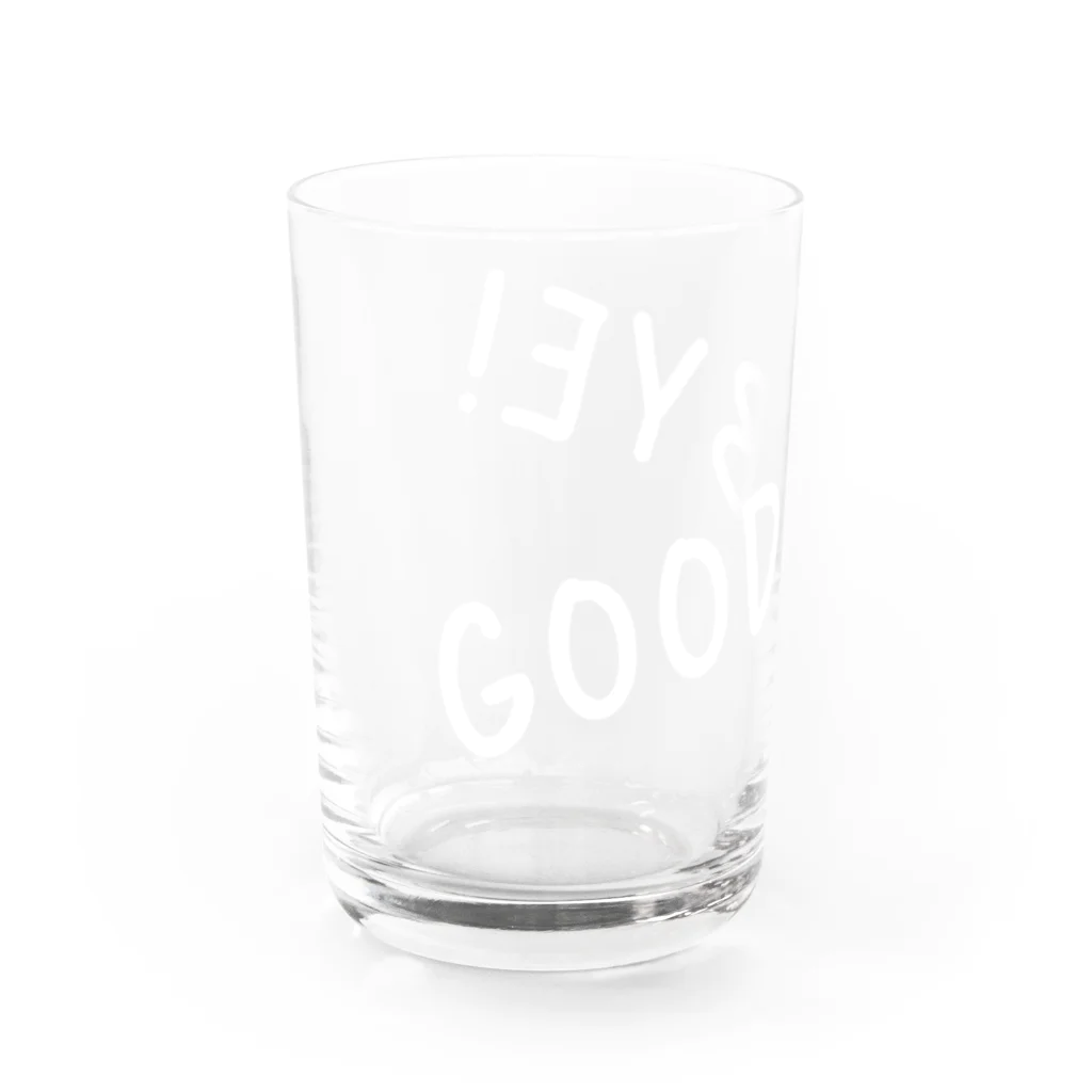 SANKAKU DESIGN STOREのGood Bye! カジュアル白 Water Glass :left