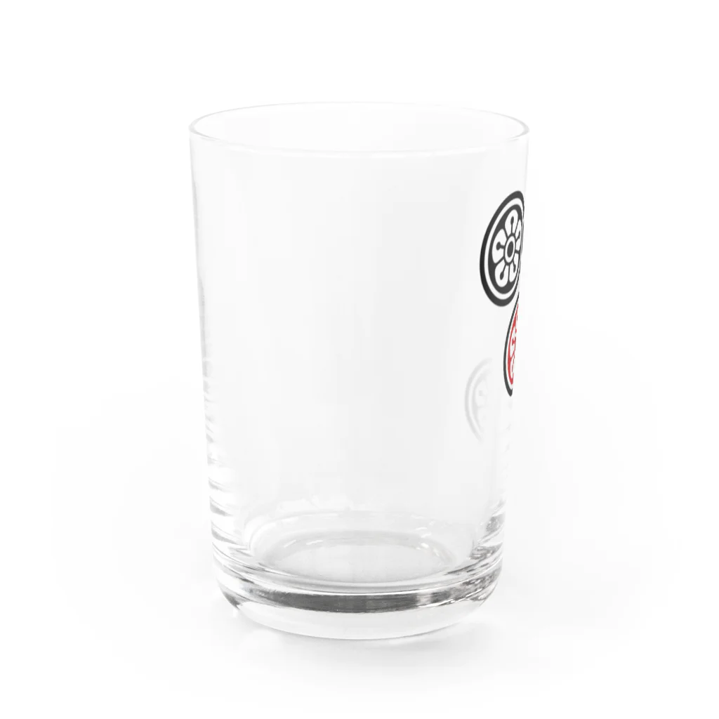 麻雀ロゴTシャツショップ 雀喰 -JUNK-の麻雀牌 3筒 サンピン Water Glass :left