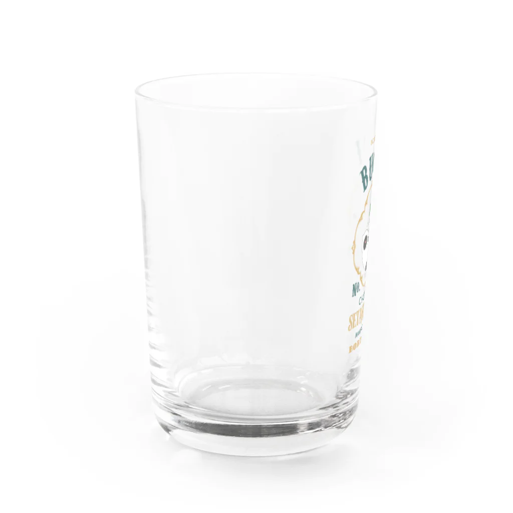 猫社謹製の猫じゃらし茶・ぶち Water Glass :left