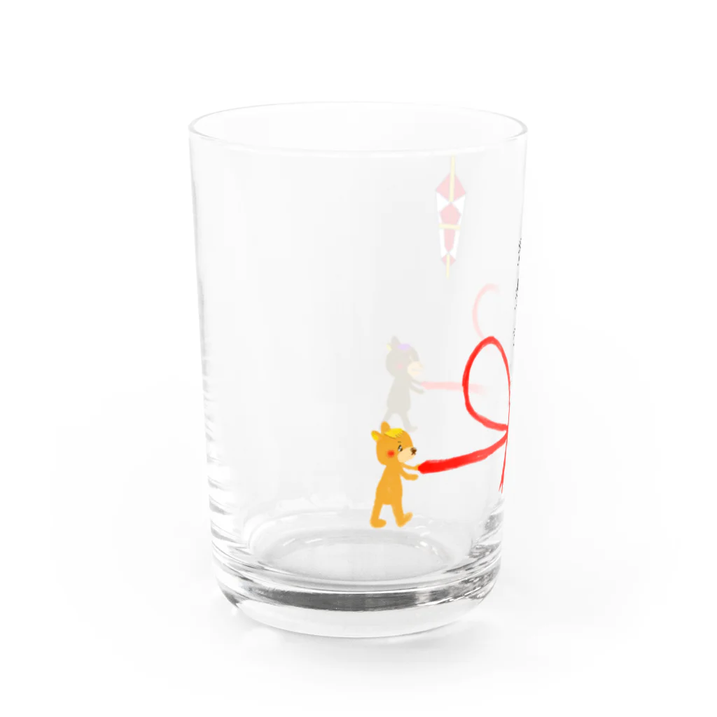 くまのマーク&マクセニのほんの気持ち  Water Glass :left