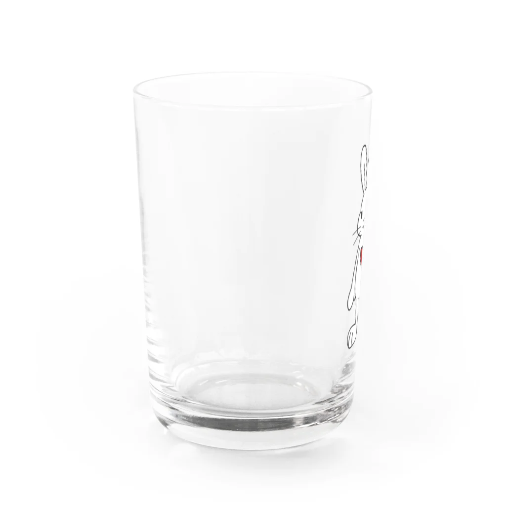 Mock’n Rollの熱いハートを宿したうさぎちゃん Water Glass :left