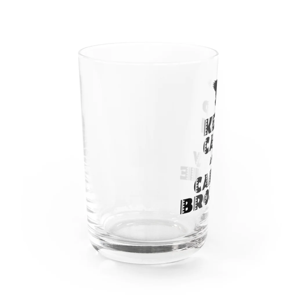 座敷ふくろうのKEEP CALM AND CARRY BROWNIE2 Water Glass :left