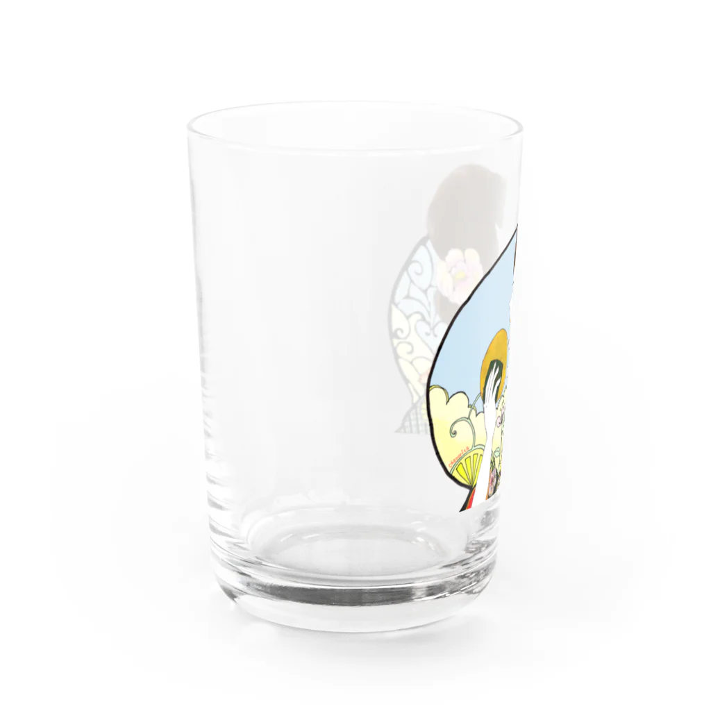 Cheroritaのせんべいを食べる女 Water Glass :left