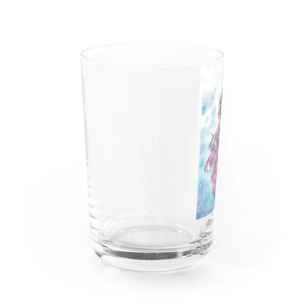 虹色孔雀の魔女。のリボンなしルージュちゃん。 Water Glass :left