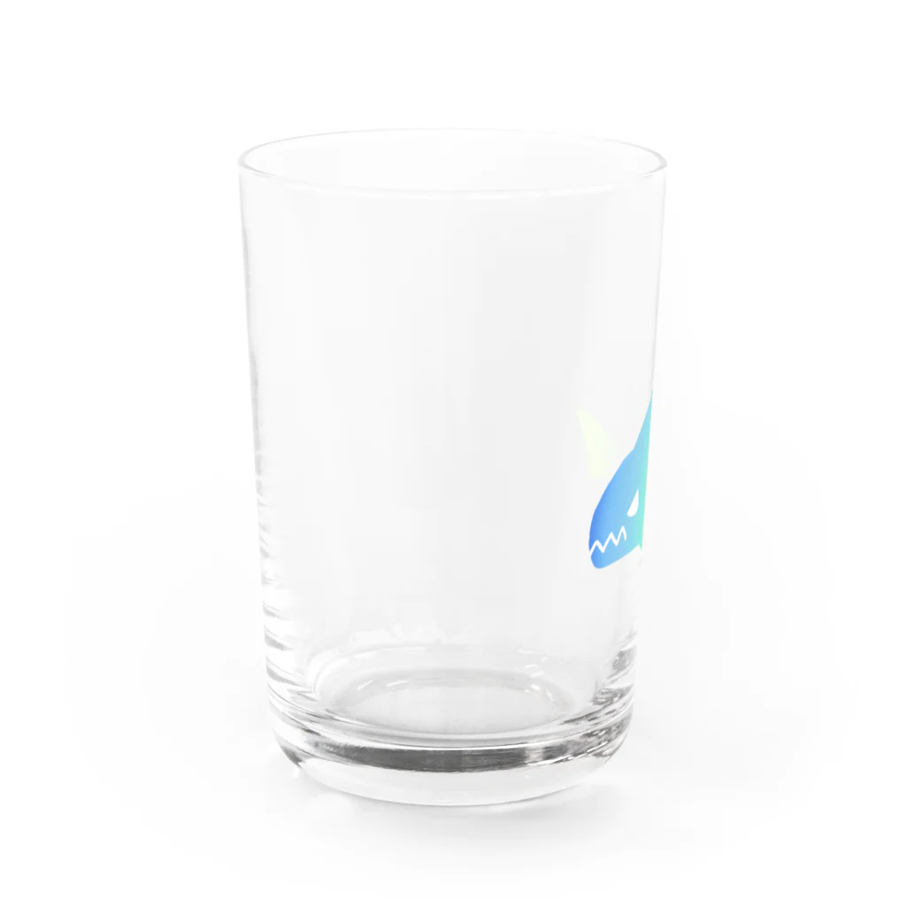 白井かえるのグラデーションサメ Water Glass :left