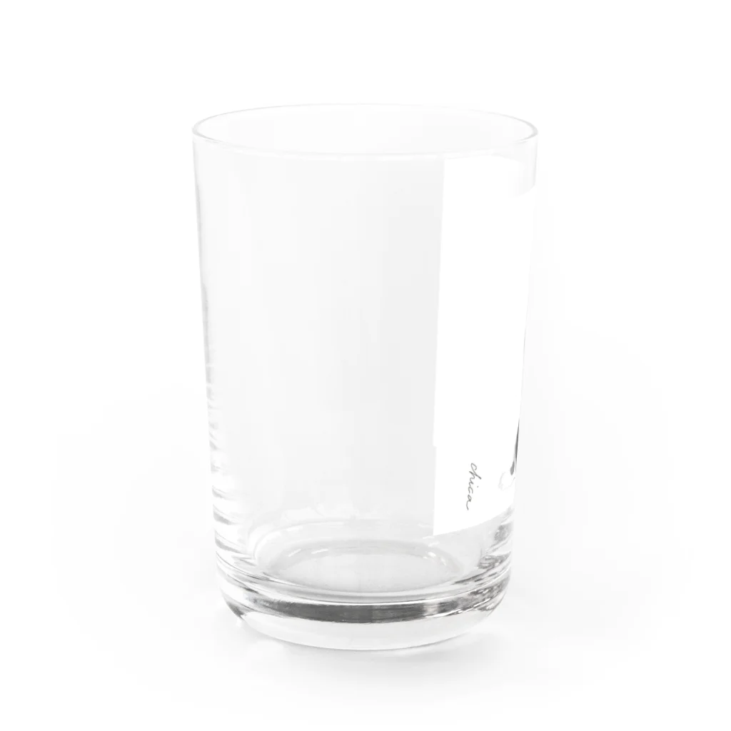 C Nのノルウェージャンフォレストキャット黒猫 Water Glass :left