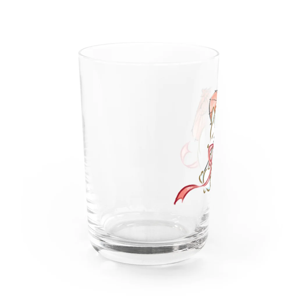 夢と知りせばのきつねのこん様(番傘) Water Glass :left