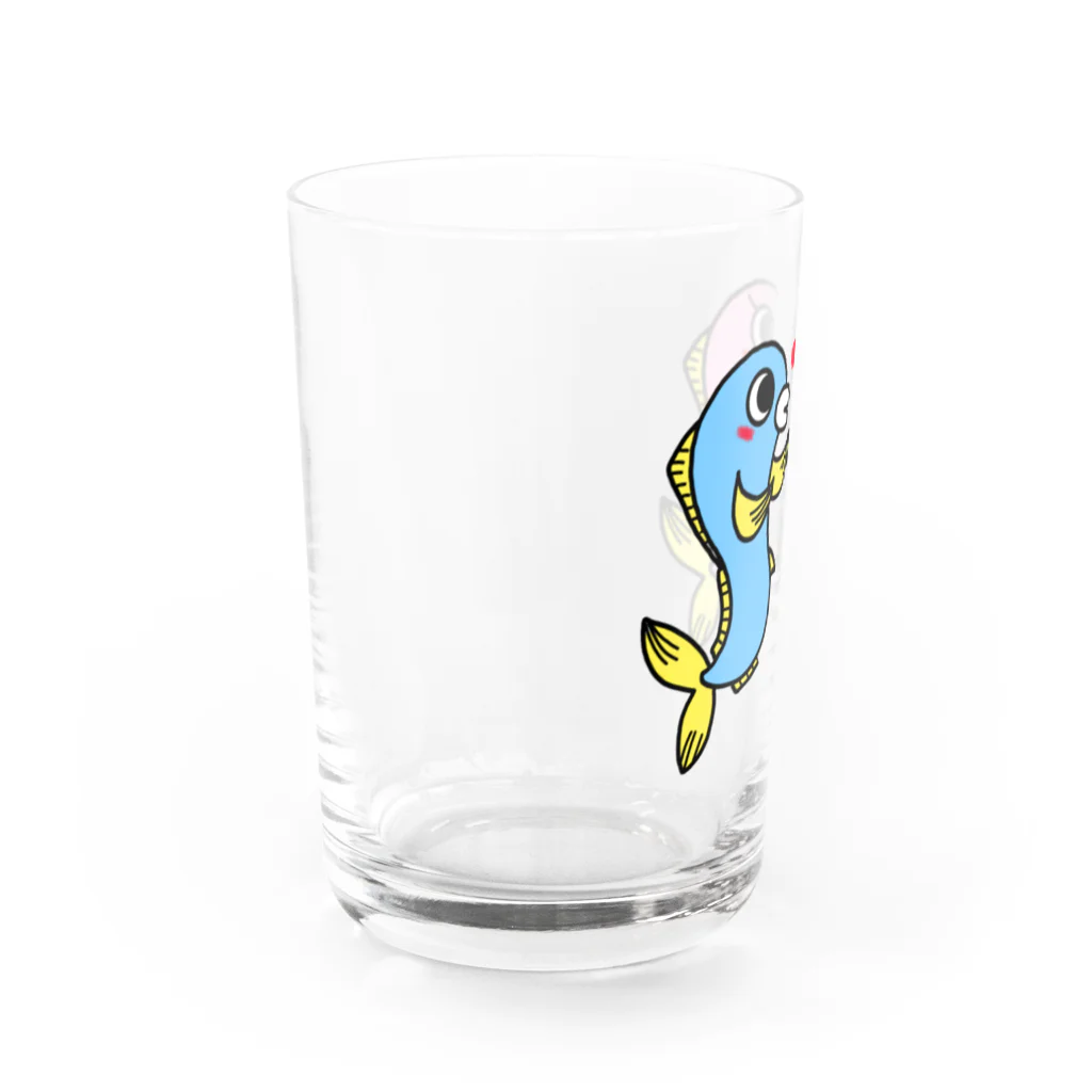 ねこねこうおのカップルウオ Water Glass :left