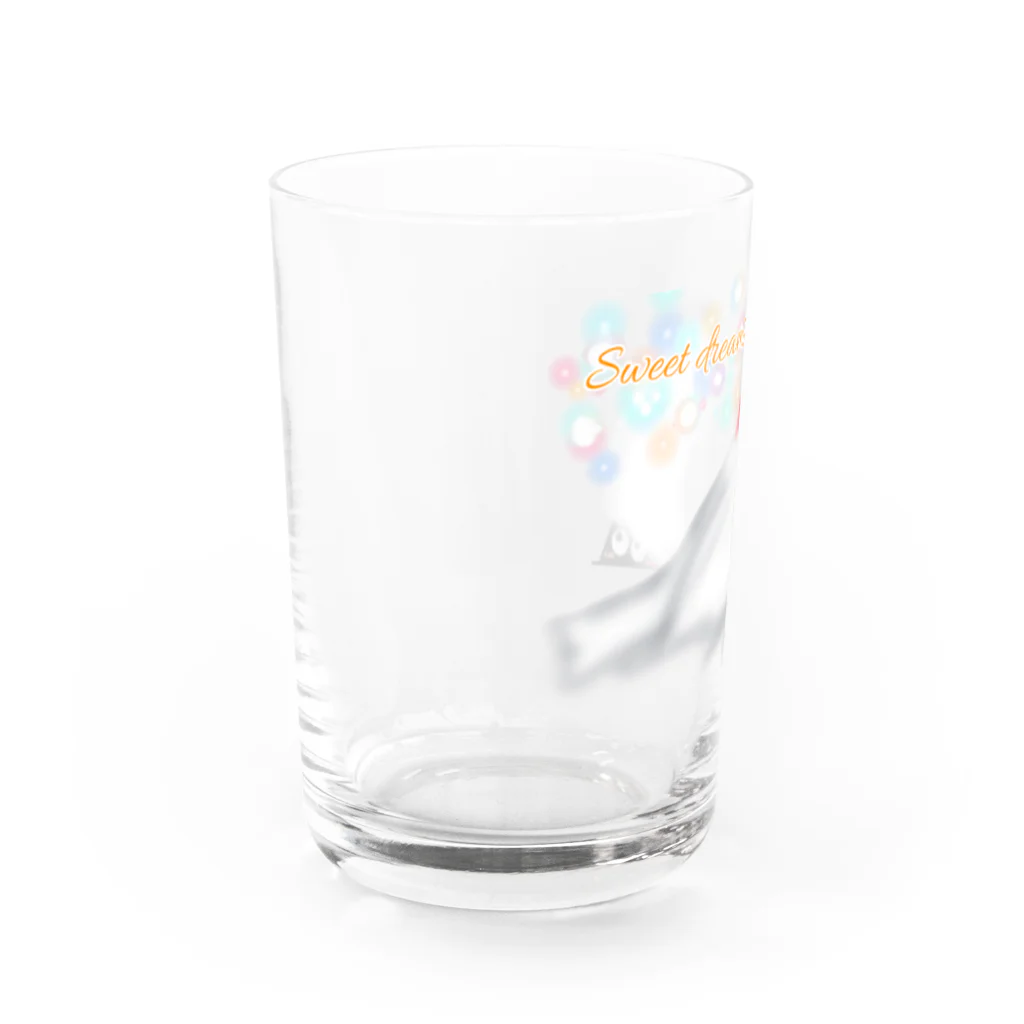 Lily bird（リリーバード）のスリスリくんとおねんね白文鳥 Water Glass :left