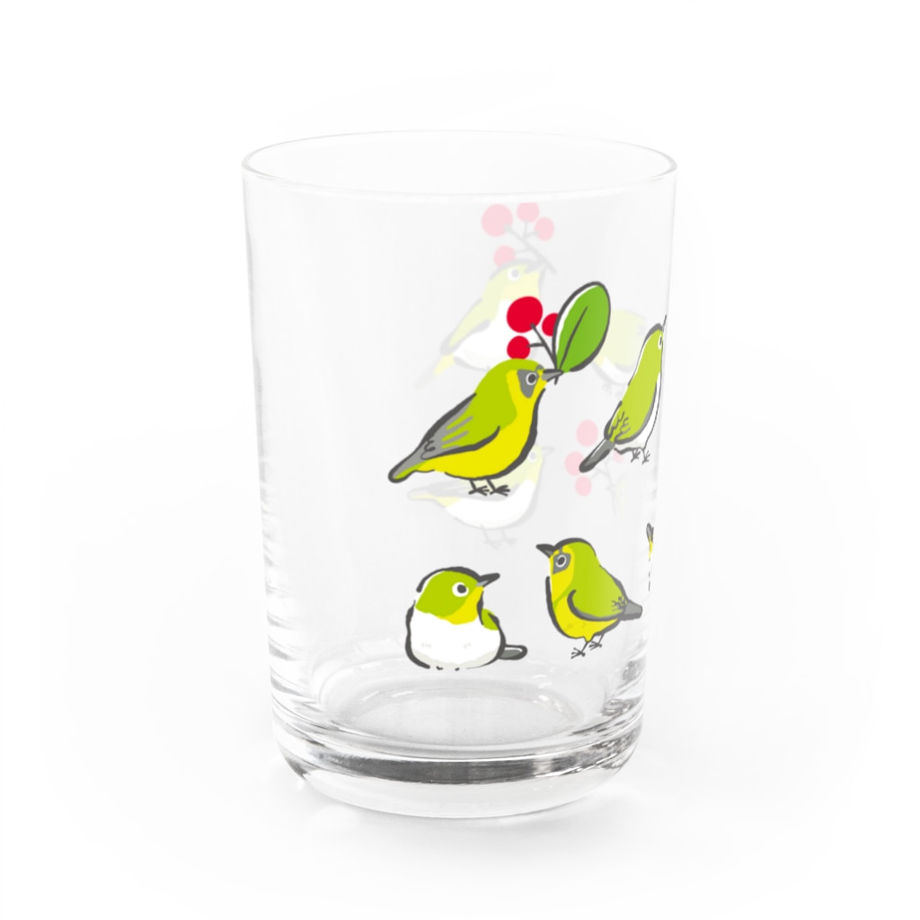 メジロとメグロたち 野鳥たち サカモトリエ イラストレーター Riesakamoto のグラス通販 Suzuri スズリ