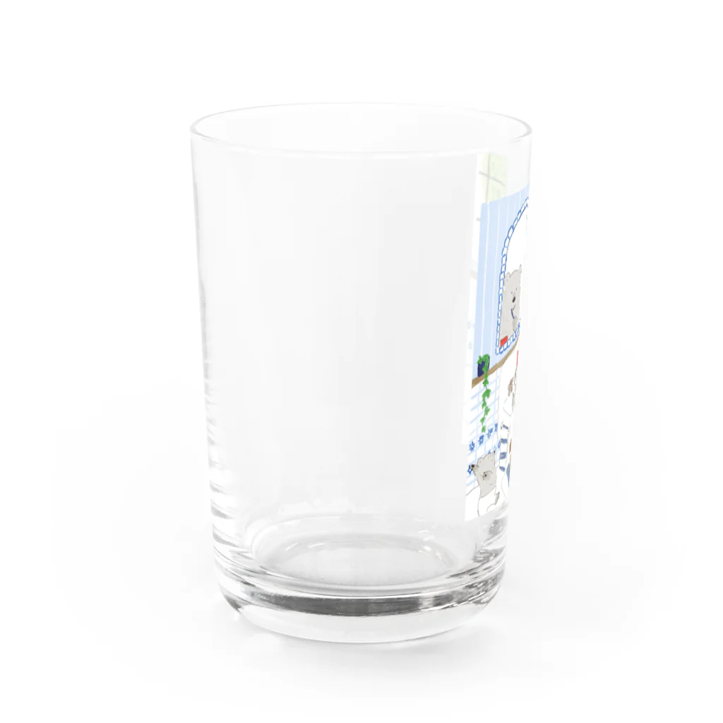 ももろ のあさがきた Water Glass :left