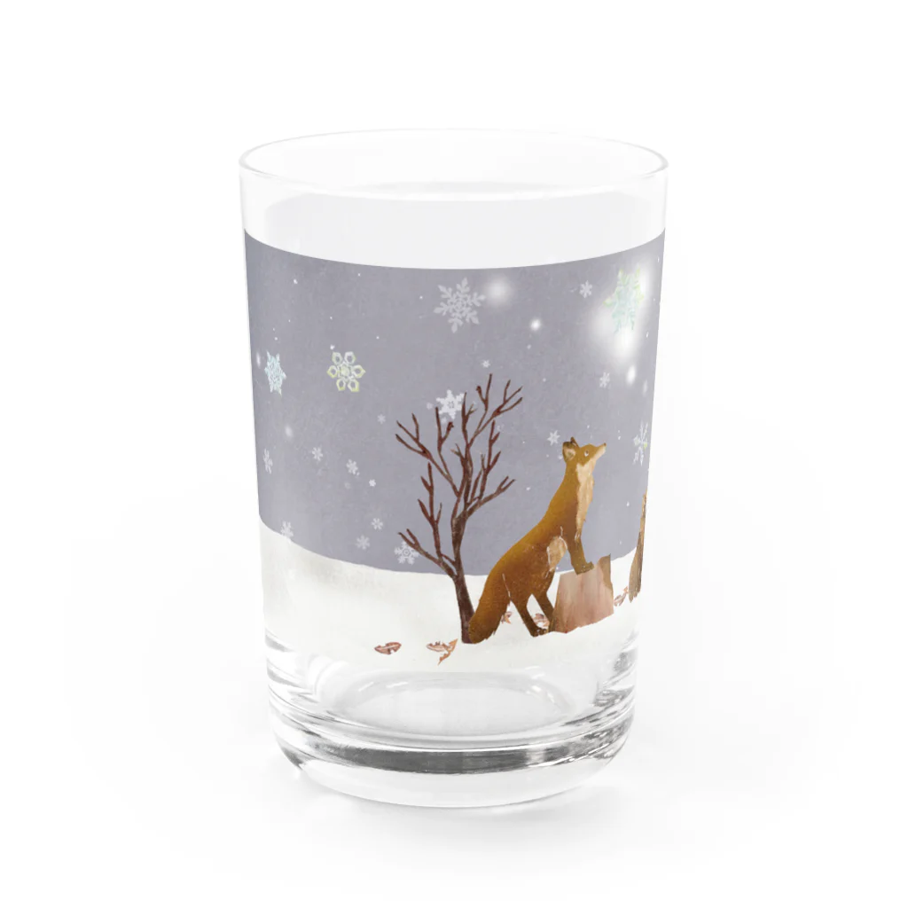 haruの空からの手紙（背景グレー） Water Glass :left