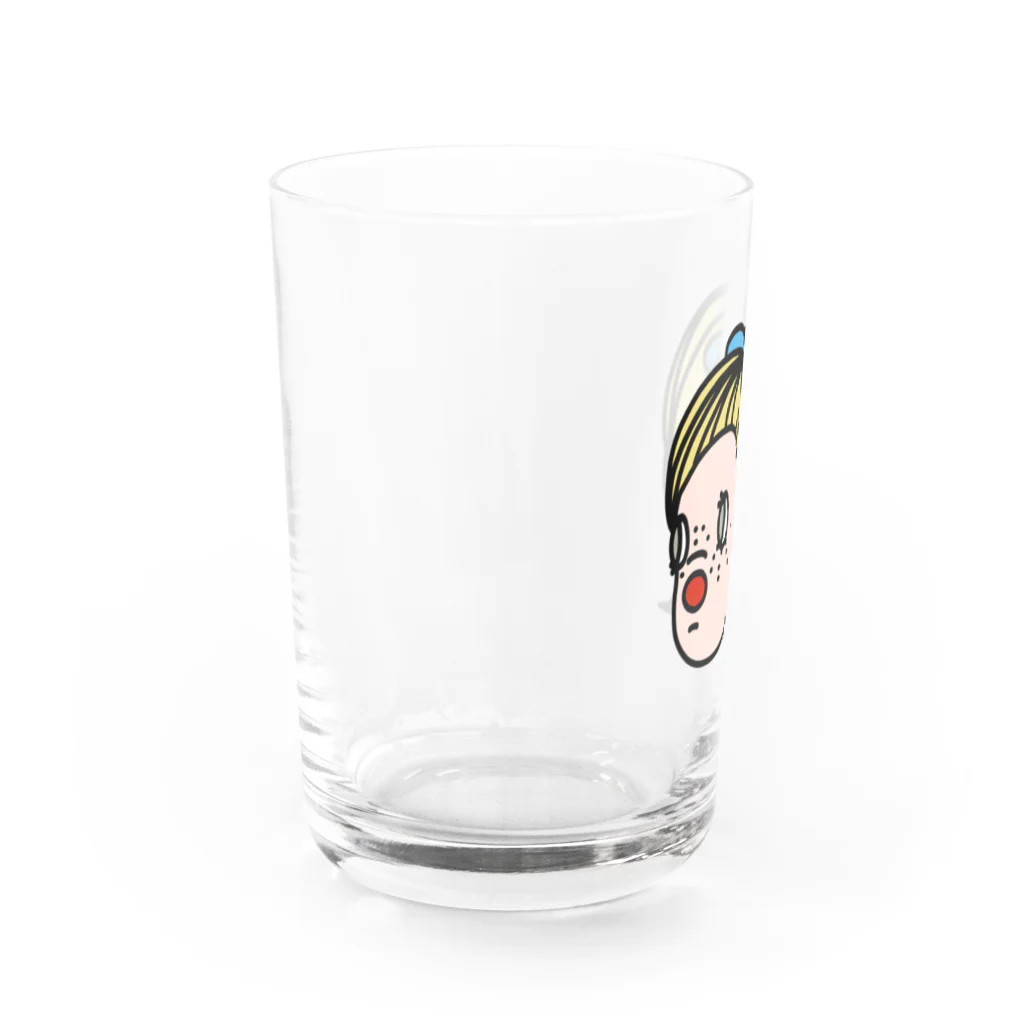 Kaoruko Negish｜画家の赤鼻の女の子 Water Glass :left