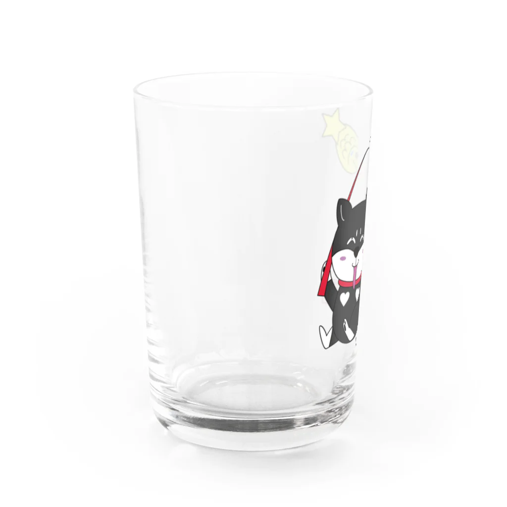 黒柴の梅吉でやんすの改・釣れてもぅたでやんす！ Water Glass :left