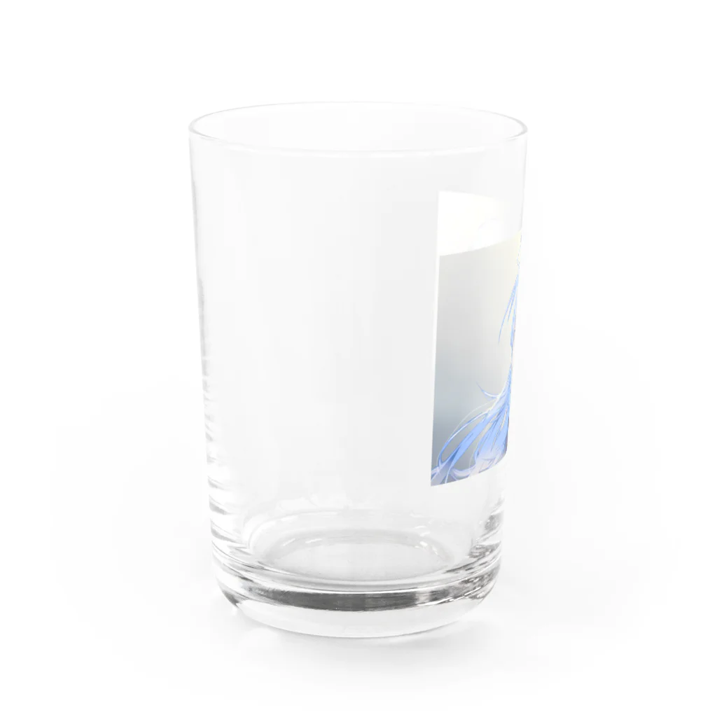 黒兎雪のみ空色 Water Glass :left