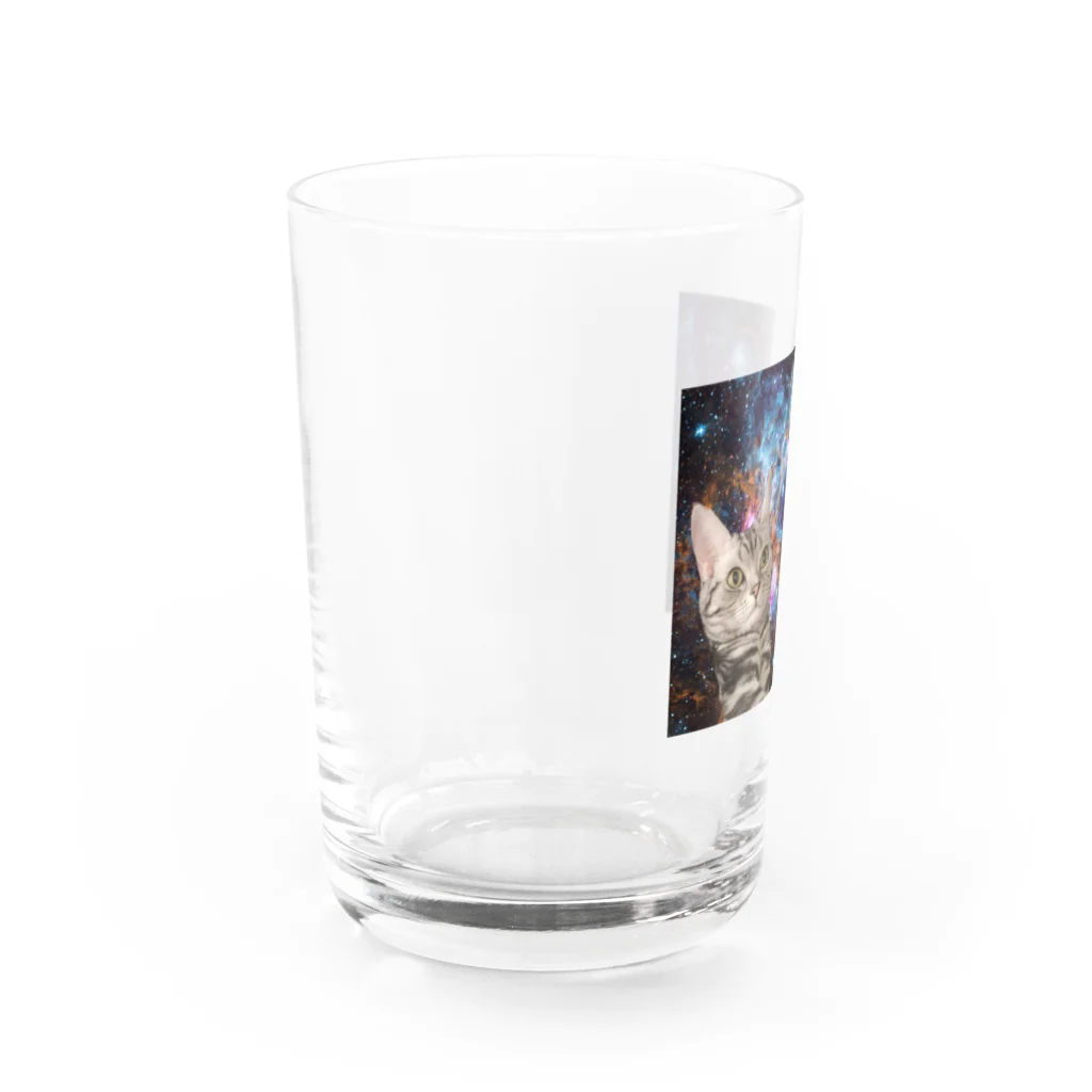 🥐🍞ちょきぷり🍞🥐のうちの宇宙猫 Water Glass :left