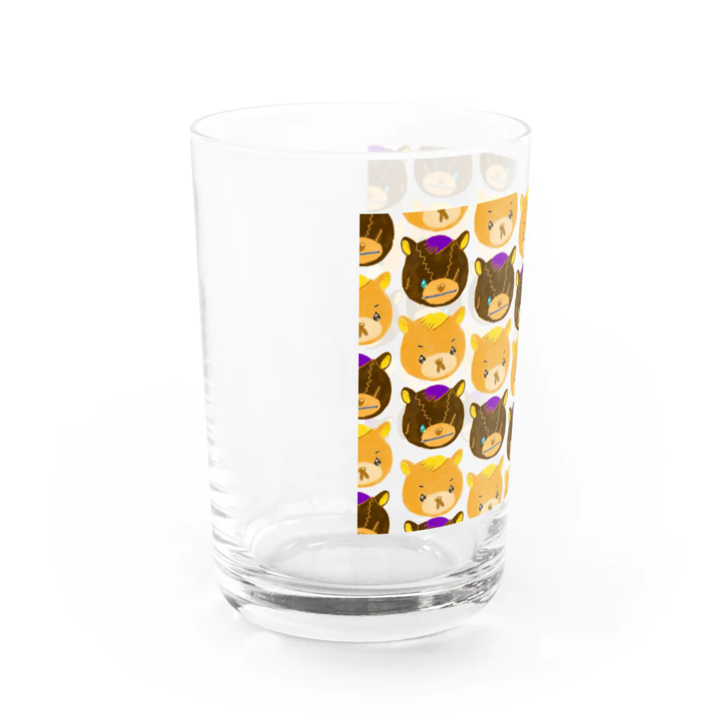 くまのマーク&マクセニのくまのマークとマクセニがいっぱい Water Glass :left