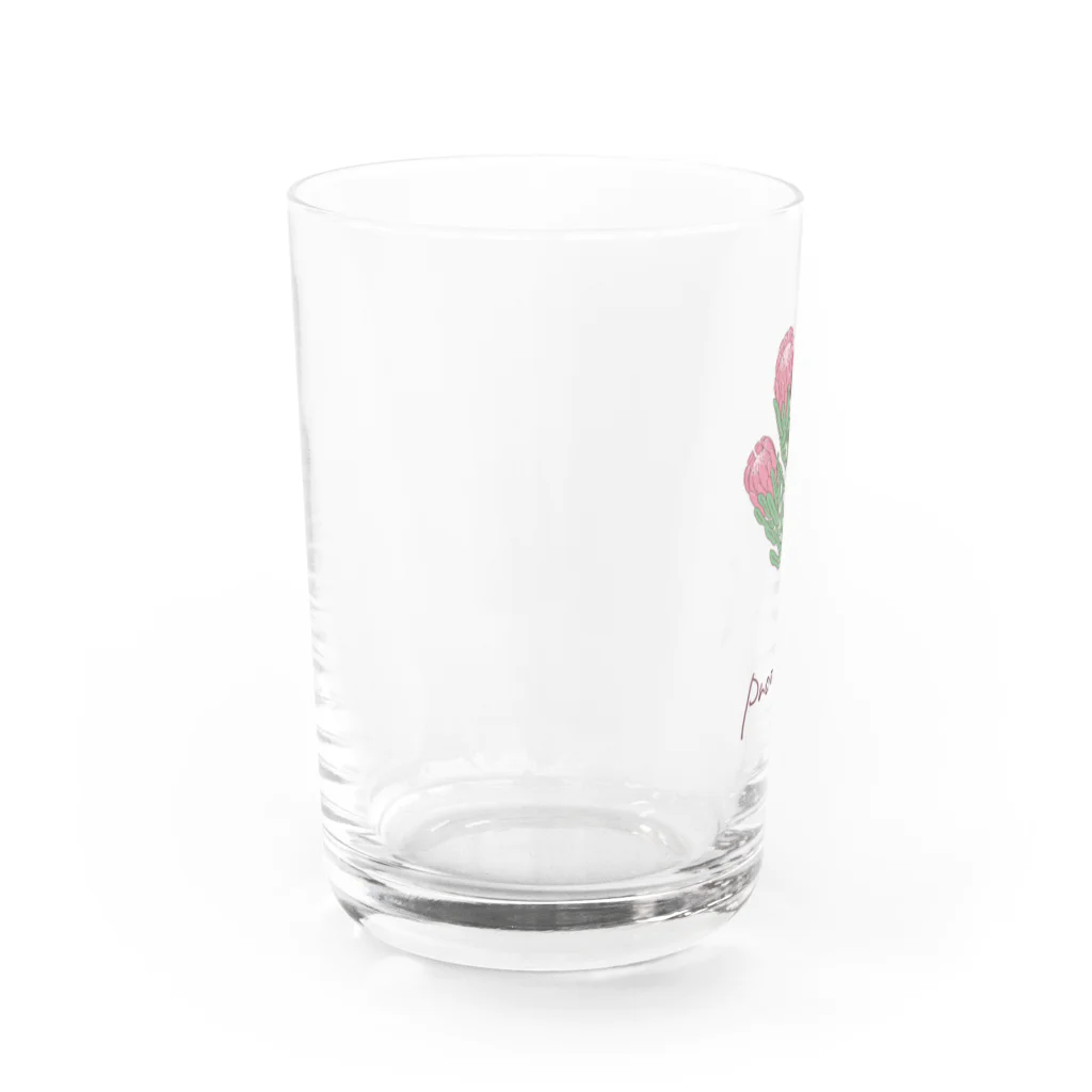 しおみ なおこ｜イラストレーターのFLOWER〈Protea〉 Water Glass :left