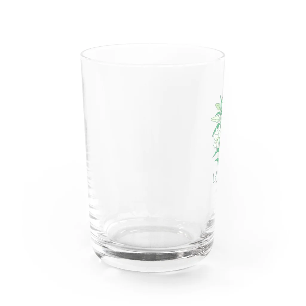 しおみ なおこ｜イラストレーターのFLOWER〈Lily〉 Water Glass :left