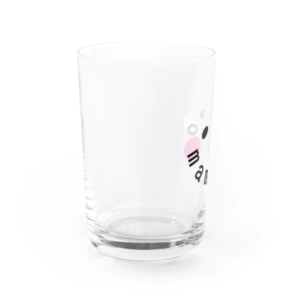 よつかいどうmamamoのmamamoロゴグラス（モノクロｂ） Water Glass :left