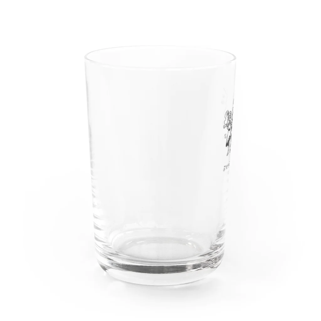 プレイパーティ！🅿️のぷれいぱーてぃ！(細字ロゴ) Water Glass :left