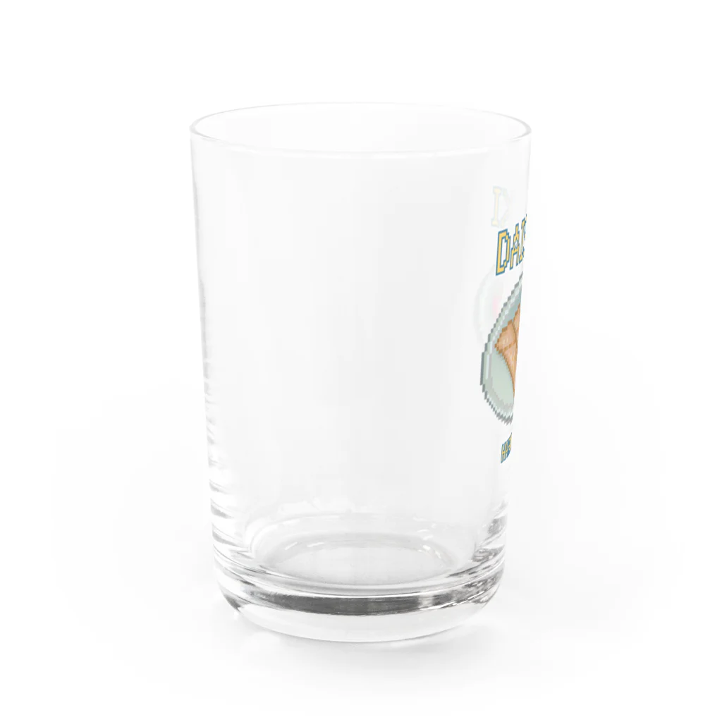 猫と釣り人のハルマキ(ドット絵) Water Glass :left