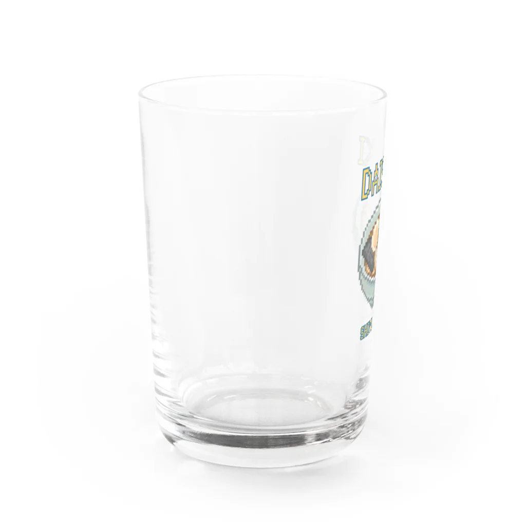 猫と釣り人のショウユラーメン(ドット絵) Water Glass :left