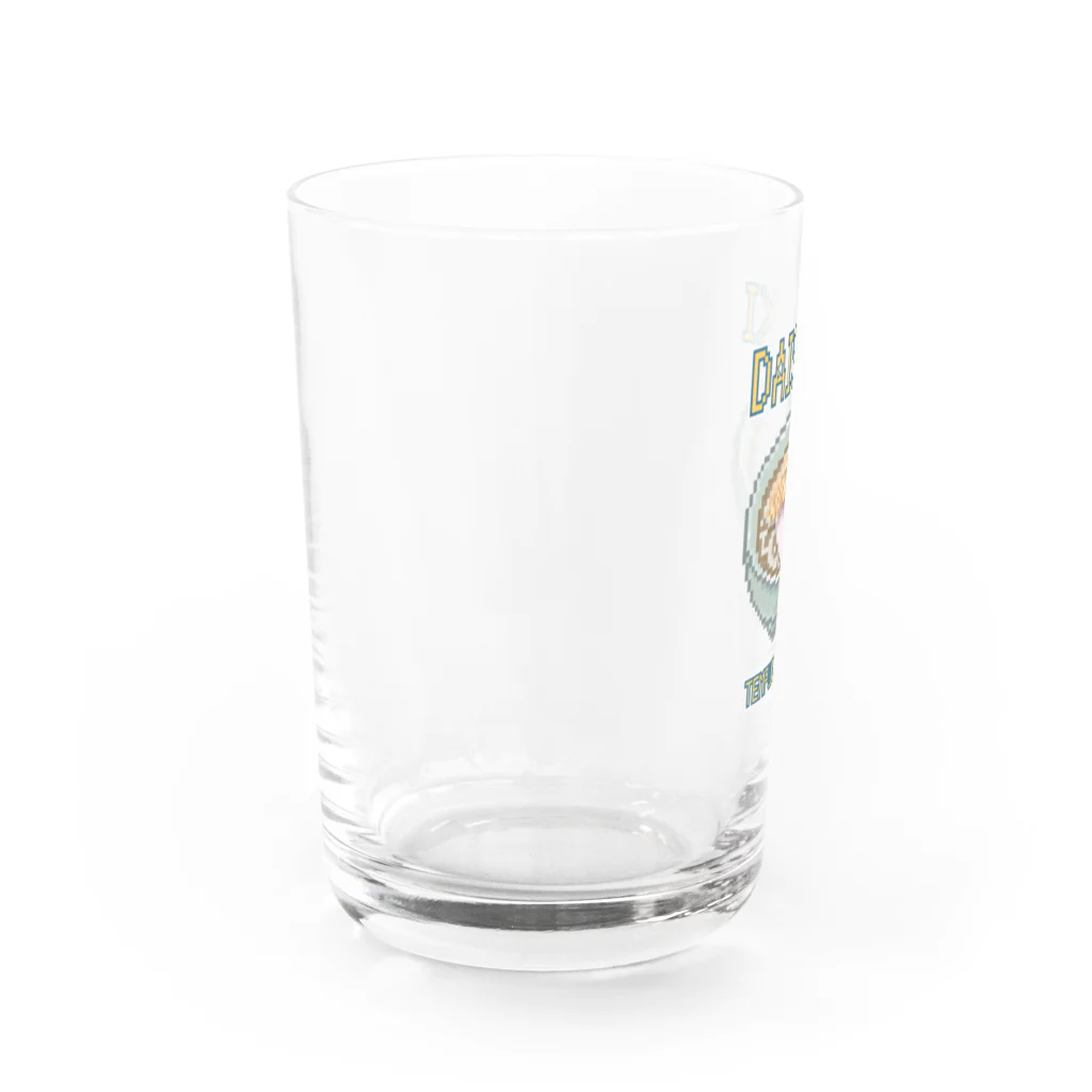 猫と釣り人のテンプラウドン(ドット絵) Water Glass :left