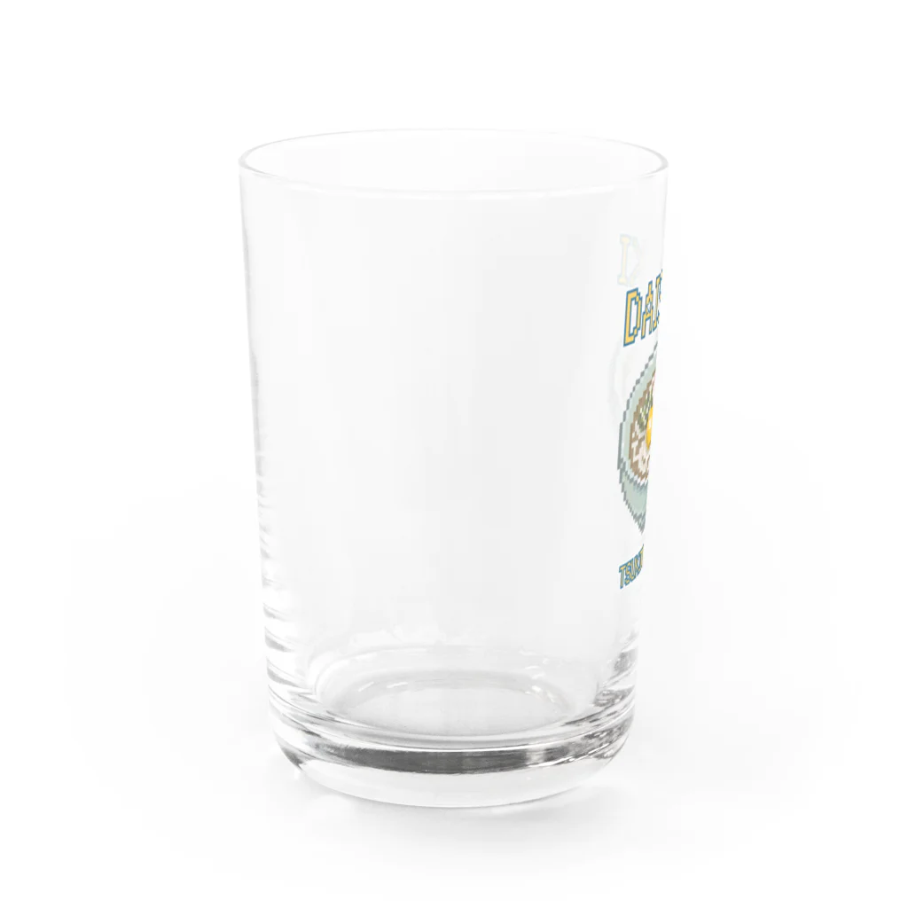 猫と釣り人のツキミウドン(ドット絵) Water Glass :left