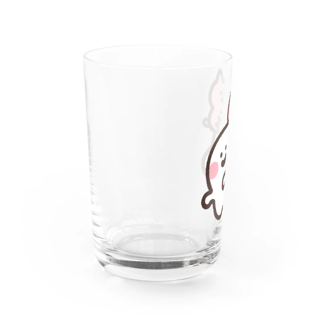 ゆるっと成仏/kanaheiのおばけとネコちゃん Water Glass :left