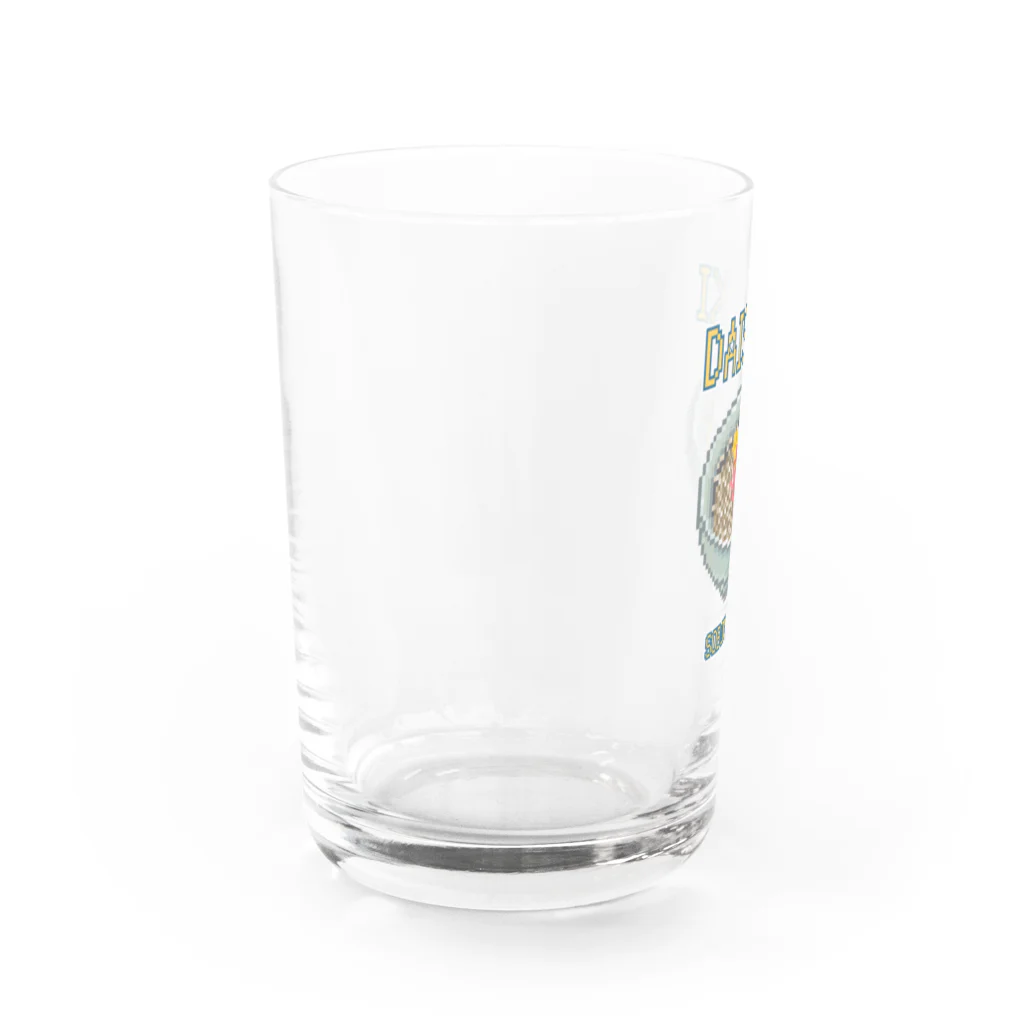 猫と釣り人のソボロドン(ドット絵) Water Glass :left