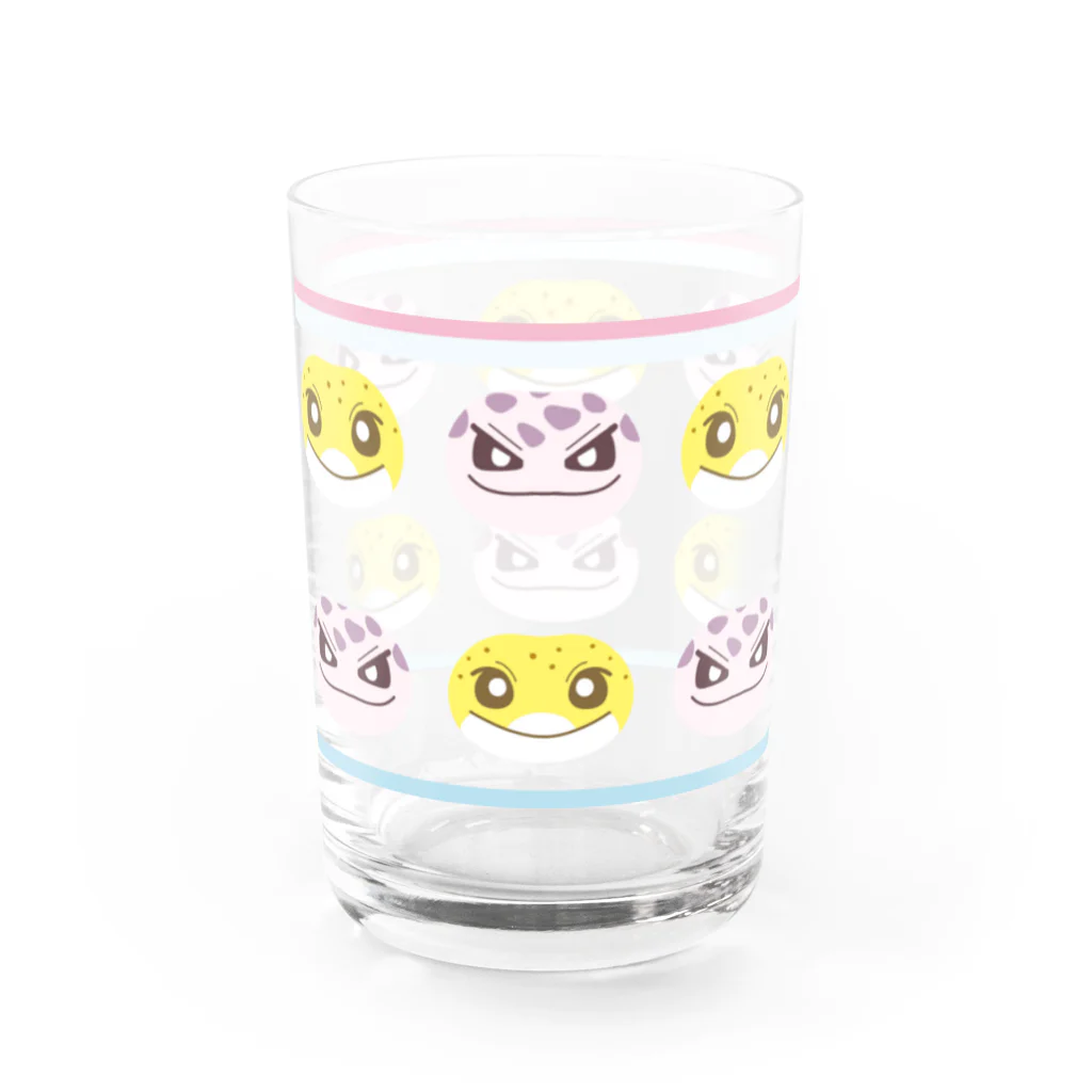 レオパとニシアフのケニーレインローズの顔コップ Water Glass :left