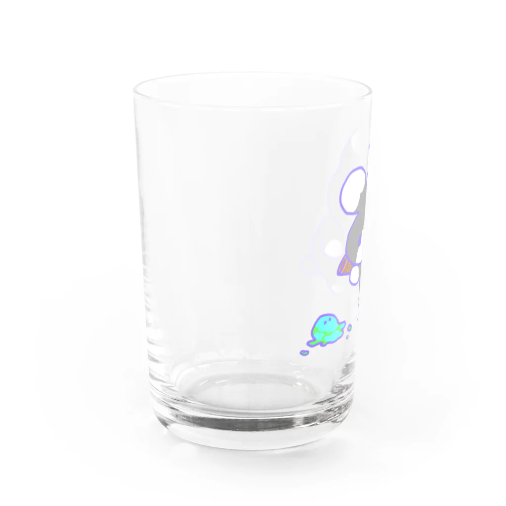 のらねこあもんのうっかりうさんつさんブルーハワイミント Water Glass :left