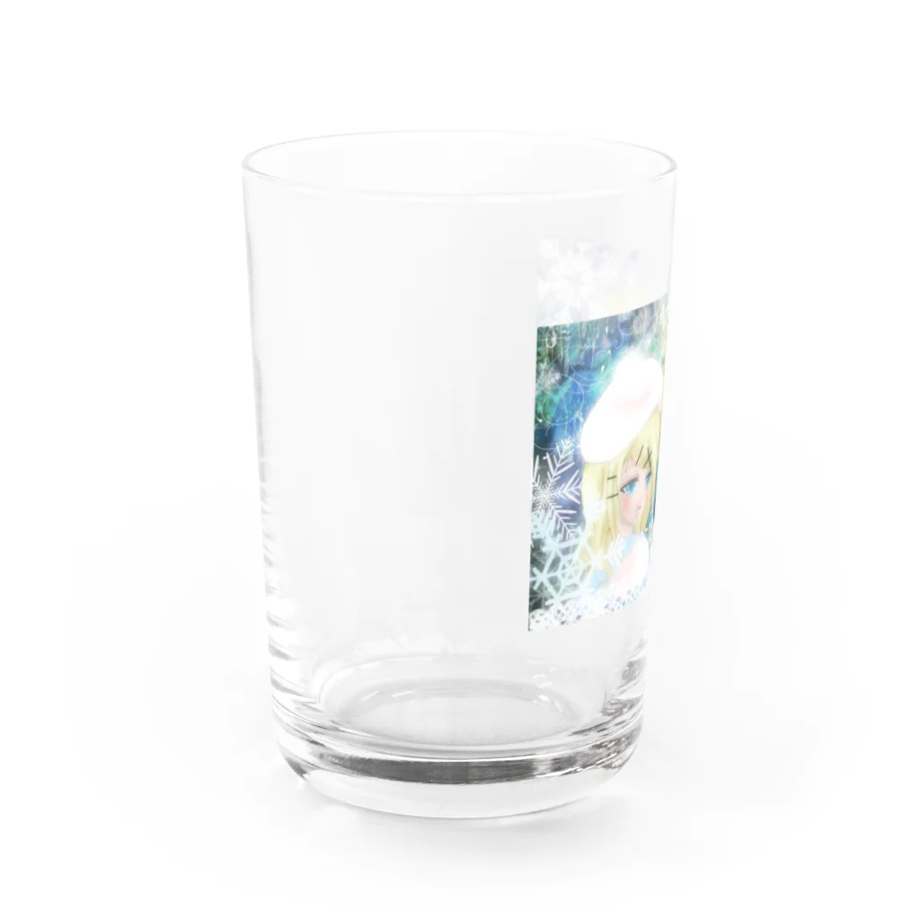 さやひよの宝箱の冬景色 Water Glass :left