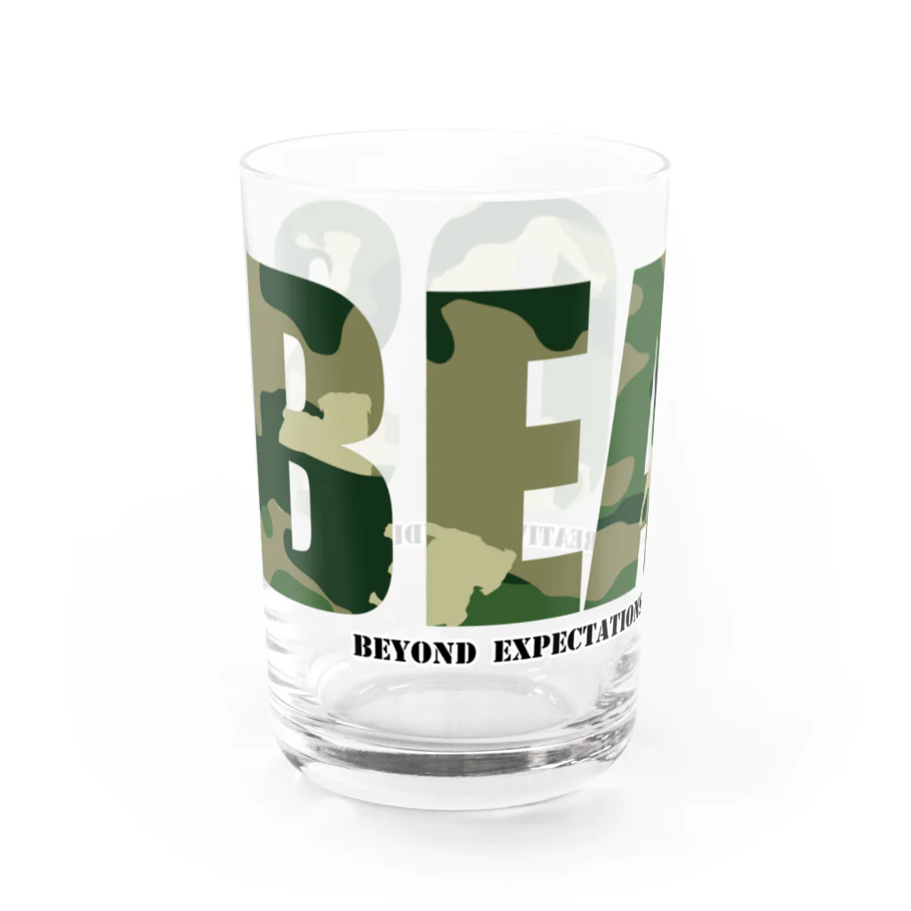 BEACSのBEACS　ロゴ1（パグ） Water Glass :left