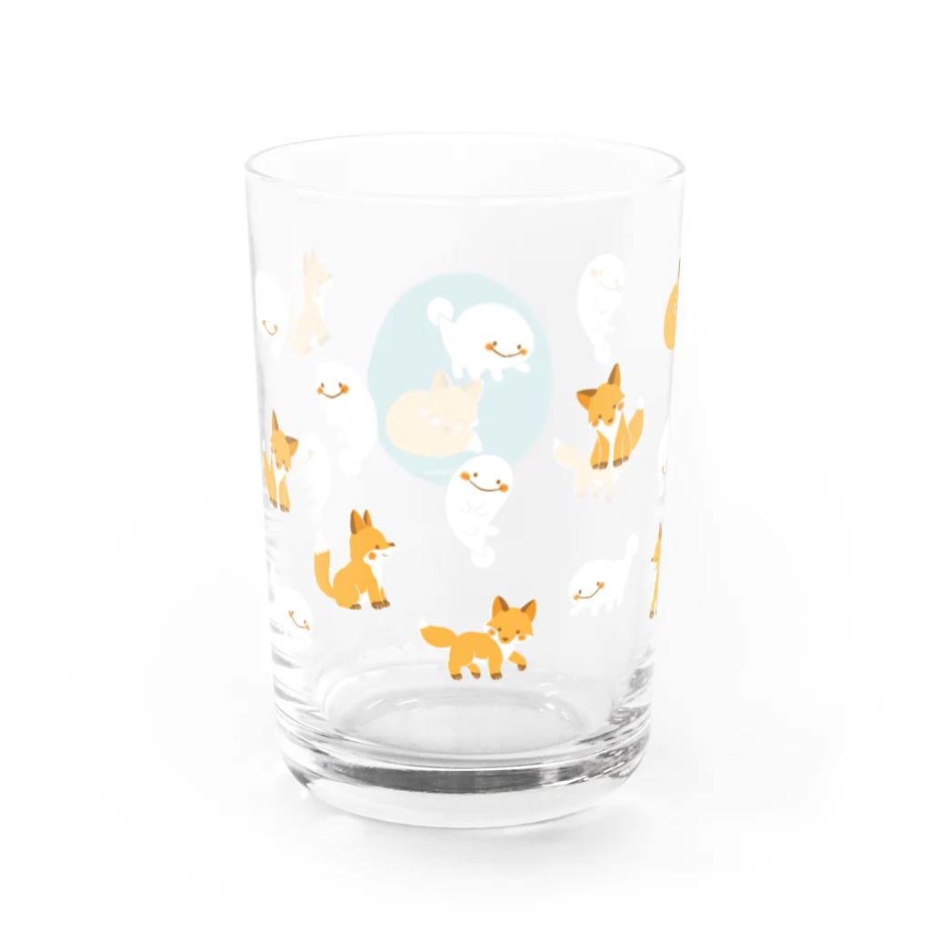 すずきいときちのさらまんだーとキツネ Water Glass :left