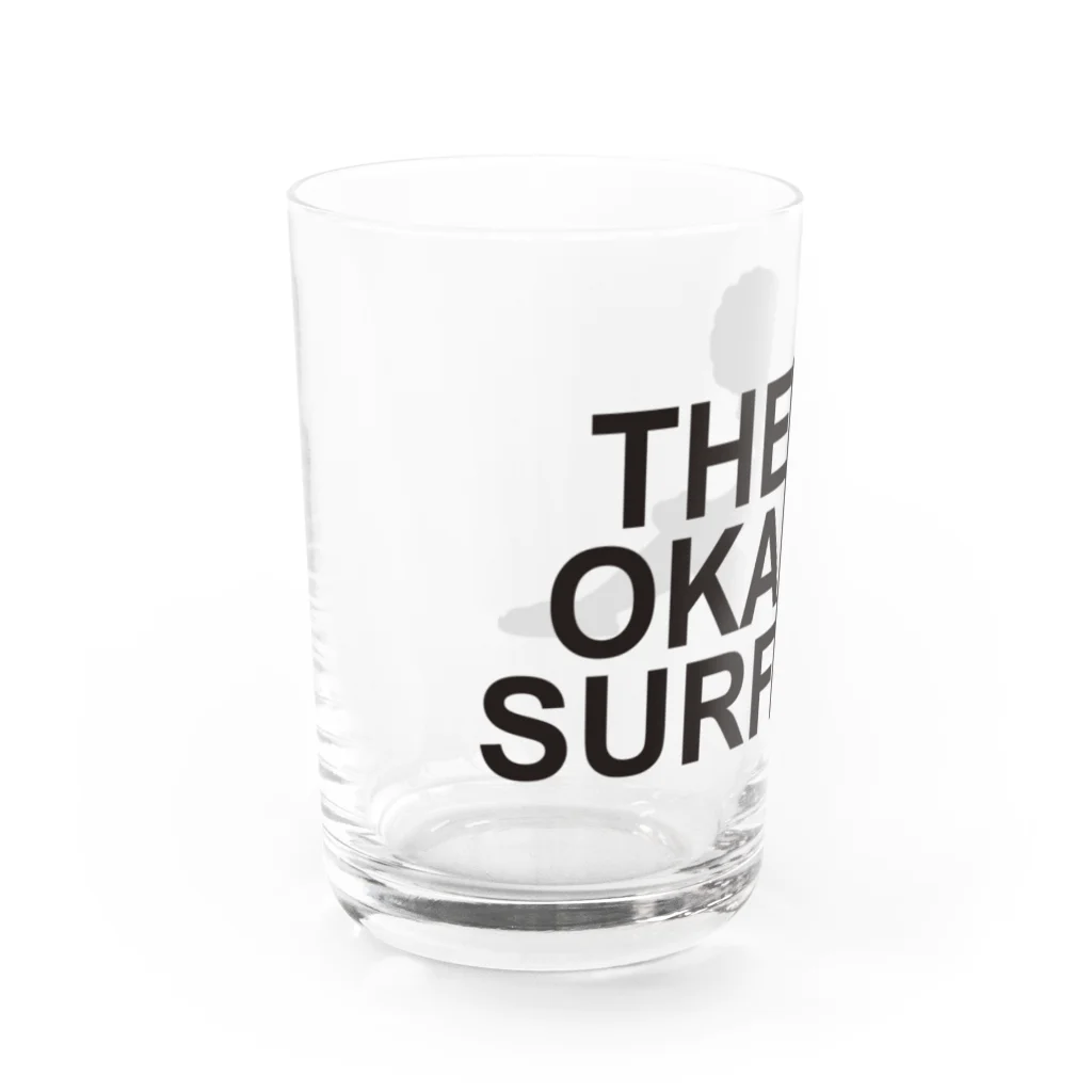 THE OKA SURFのSURF_THE OKASURF LOGO グラス左面