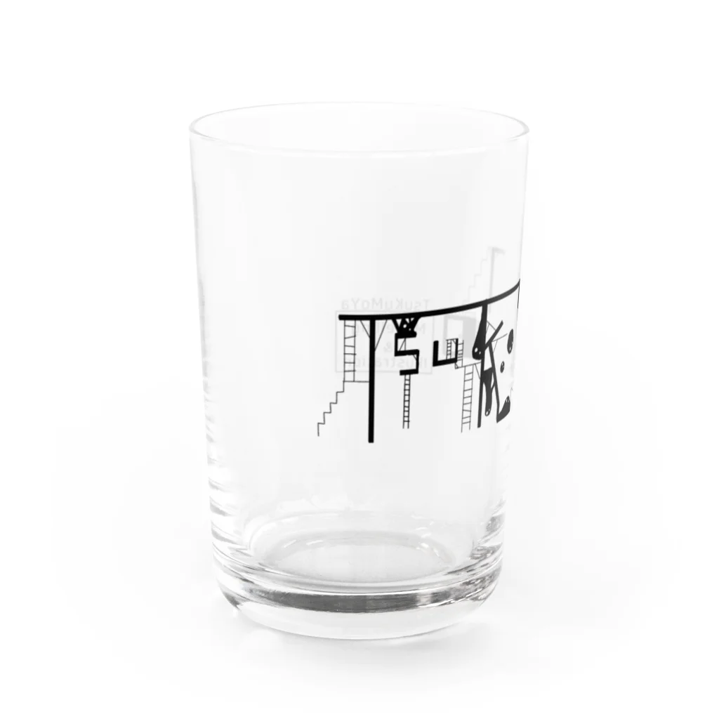 つくも屋のTsuKuMo　ロゴ Water Glass :left