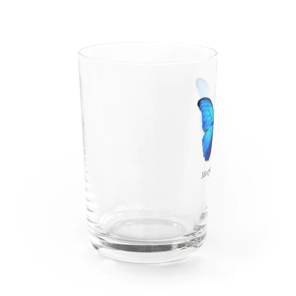 madのモルフォ蝶 Water Glass :left