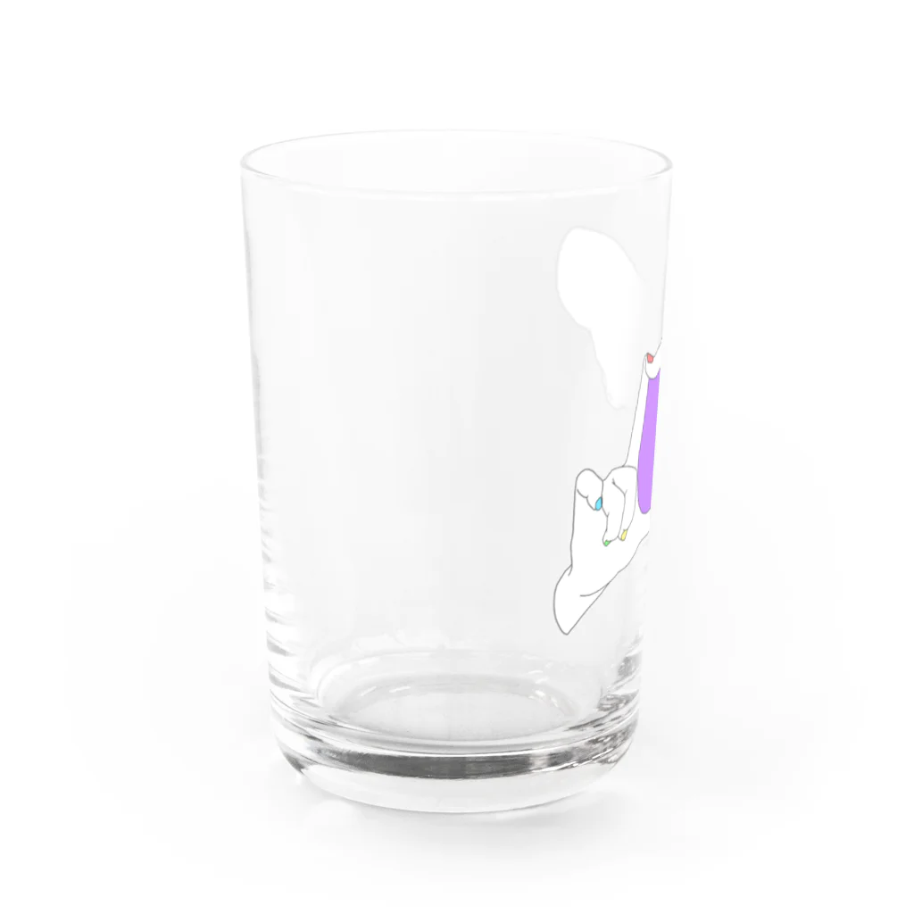 ウキグサ書店・雑貨部のカラフル　ネイル　紫の空間 Water Glass :left