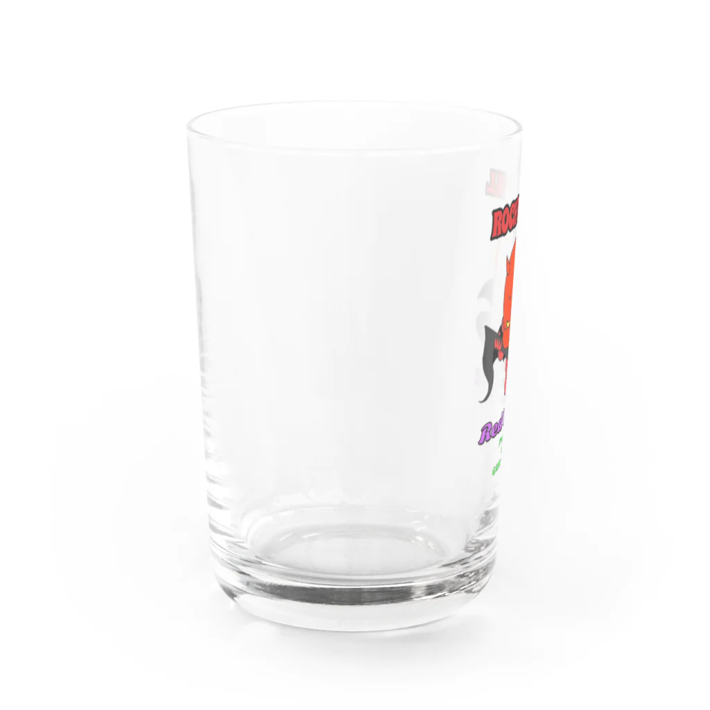 横浜 大口 宝明楼のRed Devil君 Water Glass :left