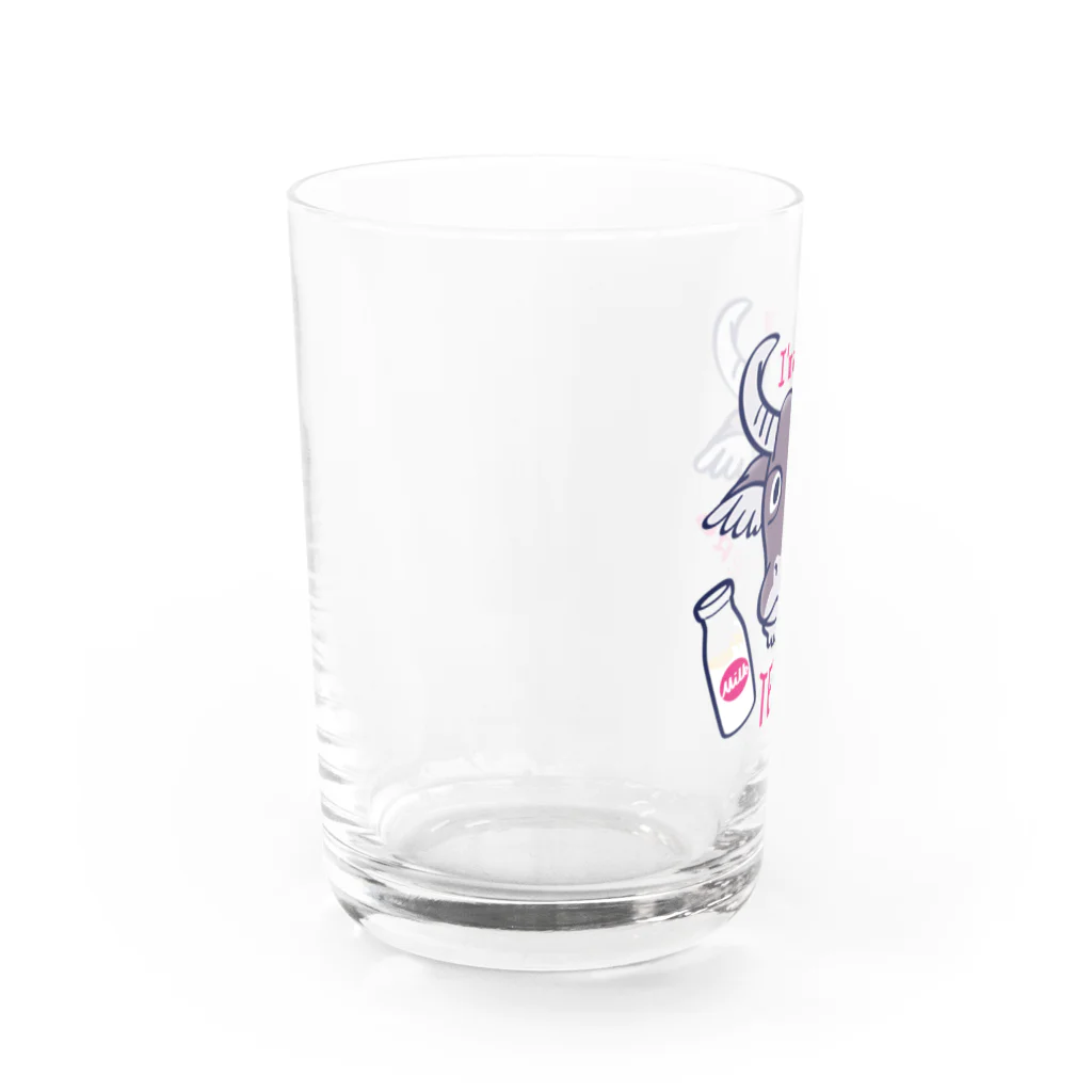 イラスト MONYAAT のテヘペロ水牛くん Water Glass :left